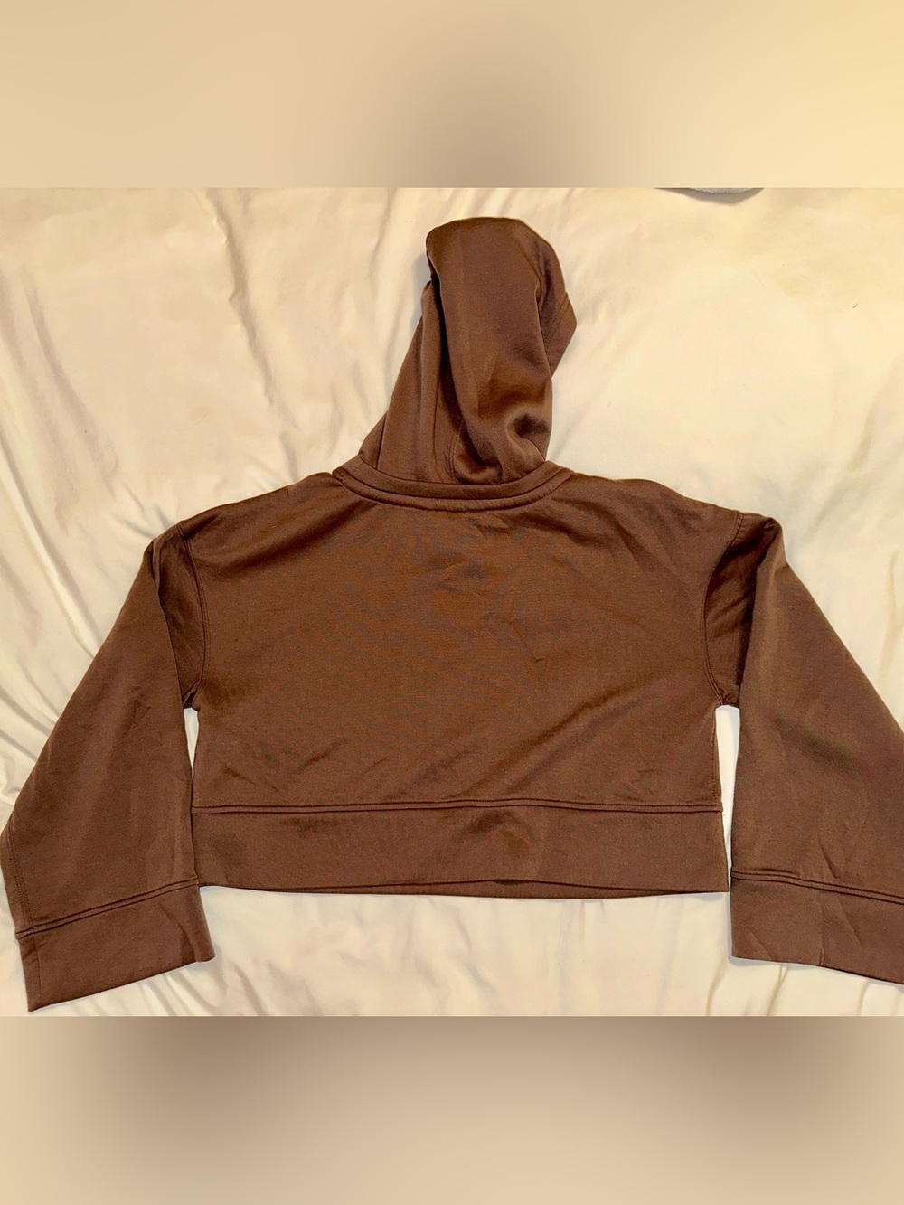 Free People Playing Games Cropped Brown Hoodie. Size Small - Picture 3 of 5